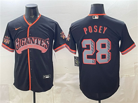 San Francisco Giants #28 Buster Posey Black 2026 Alternate Stadium Stitched Baseball Jersey San Francisco Giants #28 Buster Posey Black 2026 Alternate Stadium Stitched Baseball Jersey
