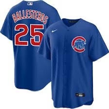 Chicago Cubs #25 Moises ballesteros Blue Cool Base Stitched Baseball Jersey Chicago Cubs #25 Moises ballesteros Blue Cool Base Stitched Baseball Jersey