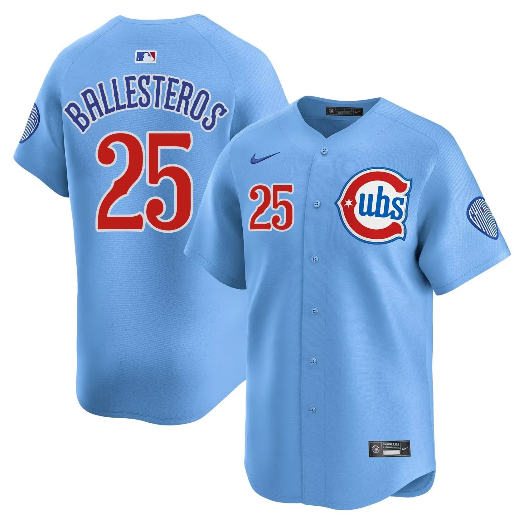 Chicago Cubs #25 Moises ballesteros Blue 2024 25 2nd Alternate Limited Stitched Baseball Jersey Chicago Cubs #25 Moises ballesteros Blue 2024 25 2nd Alternate Limited Stitched Baseball Jersey