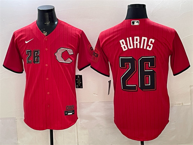 Cincinnati Reds #26 Chase Burns Red 2026 City Connect Stadium Stitched Baseball Jersey