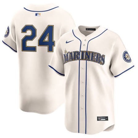 Seattle Mariners #24 Ken Griffey Jr. Cream Cool Base Jersey Seattle Mariners #24 Ken Griffey Jr. Cream Cool Base Jersey