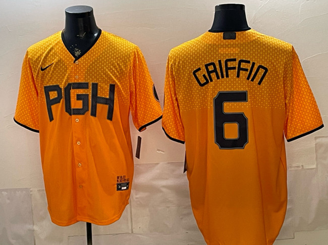Pittsburgh Pirates #6 Konnor Griffin Gold City Connect Stitched Jersey
