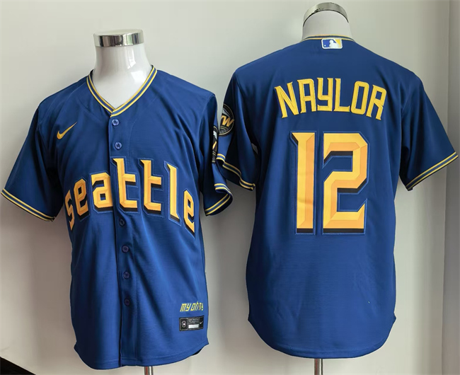 Seattle Mariners #12 Josh Naylor Royal 2025 Cool Base Stitched jersey
