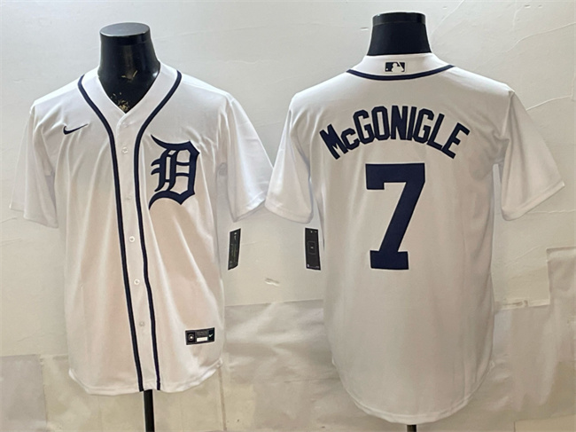 Detroit Tigers #7 Kevin McGonigle White Cool Base Stitched Baseball Jersey