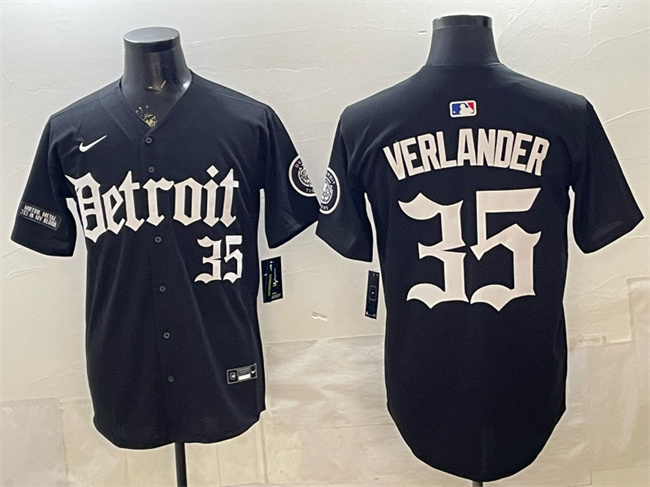 Detroit Tigers #35 Justin Verlander 2026 Black 'Motor Gothic Edition' Vapor Premier Limited Stitched Baseball Jersey
