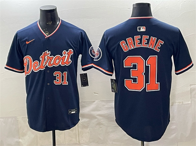 Detroit Tigers #31 Riley Greene Navy 2026 Alternate Vapor Premier Limited Stitched Baseball Jersey