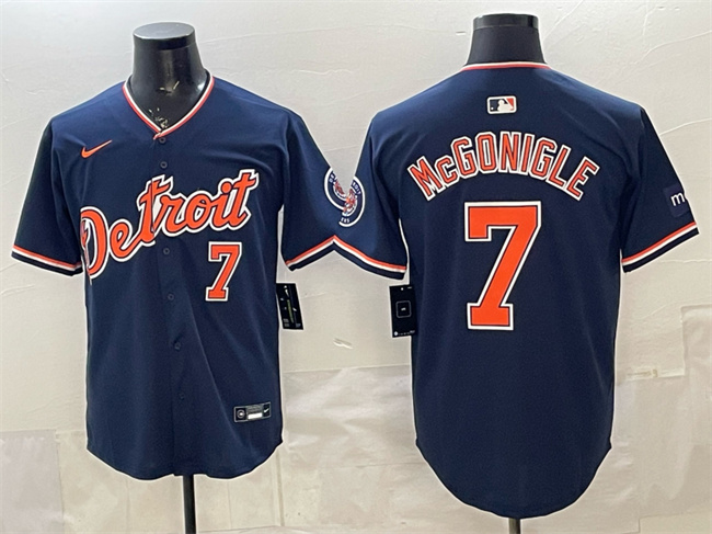 Detroit Tigers #7 Kevin McGonigle Navy 2026 Alternate Vapor Premier Limited Stitched Baseball Jersey