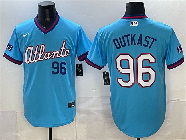 Atlanta Braves #96 OutKast Powder Blue 2026 City Connect Stadium Stitched Baseball Jersey