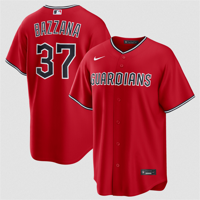 Cleveland Guardians #37 Travis Bazzana Red Alternate Limited Stitched Baseball Jersey