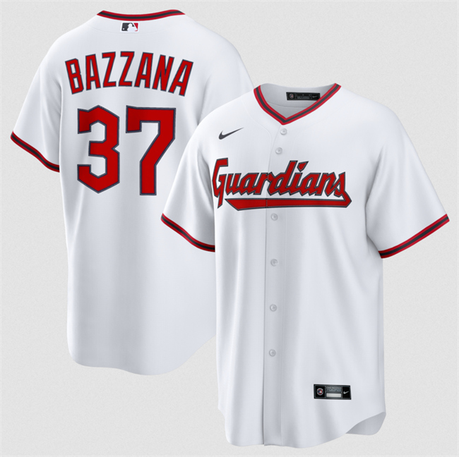 Cleveland Guardians #37 Travis Bazzana White Home Limited Stitched Baseball Jersey Cleveland Guardians #37 Travis Bazzana White Home Limited Stitched Baseball Jersey