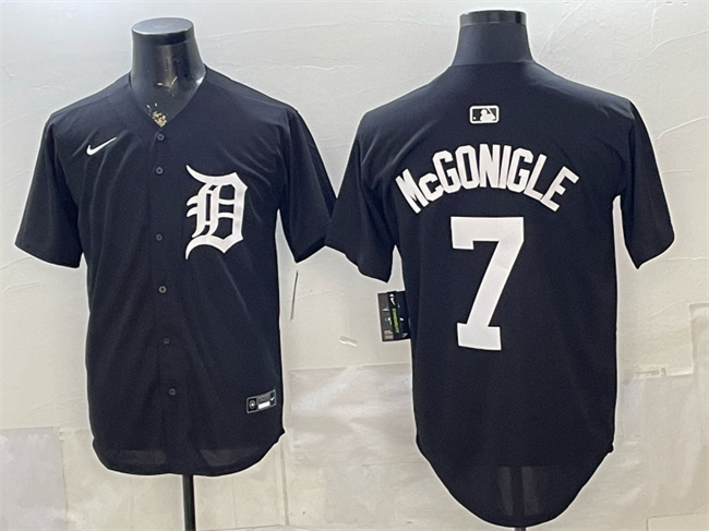 Detroit Tigers #7 Kevin McGonigle Black Limited Stitched Baseball Jersey