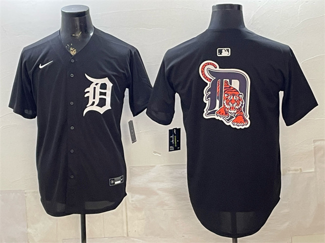 Detroit Tigers Team Big Logo Limited Stitched Baseball Jersey