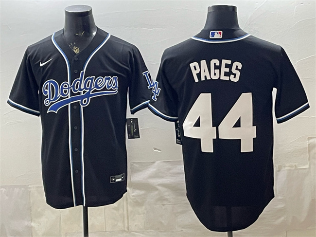Los Angeles Dodgers #44 Andy Pages Black Stitched Baseball Jersey