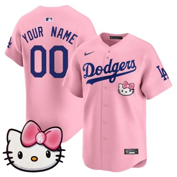 Los Angeles Dodgers ACTIVE PLAYER Custom Pink 2025 Hello Kitty Vapor Premier Limited Stitched Baseball Jersey Los Angeles Dodgers ACTIVE PLAYER Custom Pink 2025 Hello Kitty Vapor Premier Limited Stitched Baseball Jersey