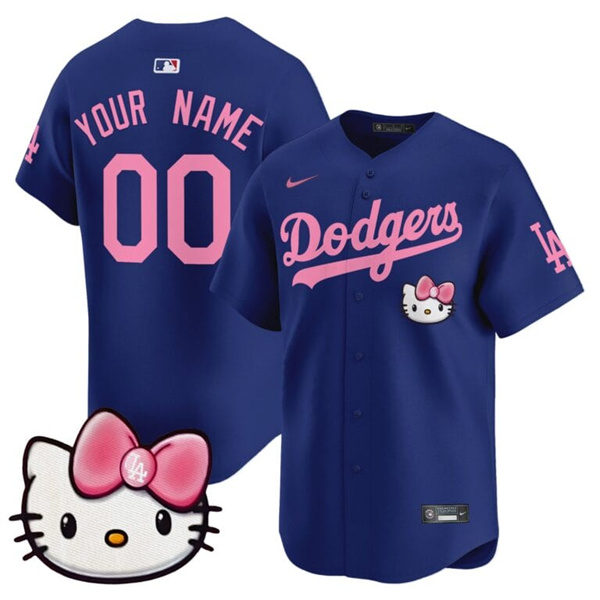Los Angeles Dodgers ACTIVE PLAYER Custom Royal 2025 Hello Kitty Vapor Premier Limited Stitched Baseball Jersey Los Angeles Dodgers ACTIVE PLAYER Custom Royal 2025 Hello Kitty Vapor Premier Limited Stitched Baseball Jersey