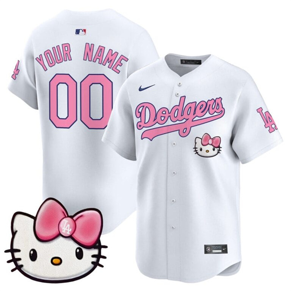 Los Angeles Dodgers ACTIVE PLAYER Custom White 2025 Hello Kitty Vapor Premier Limited Stitched Baseball Jersey Los Angeles Dodgers ACTIVE PLAYER Custom White 2025 Hello Kitty Vapor Premier Limited Stitched Baseball Jersey