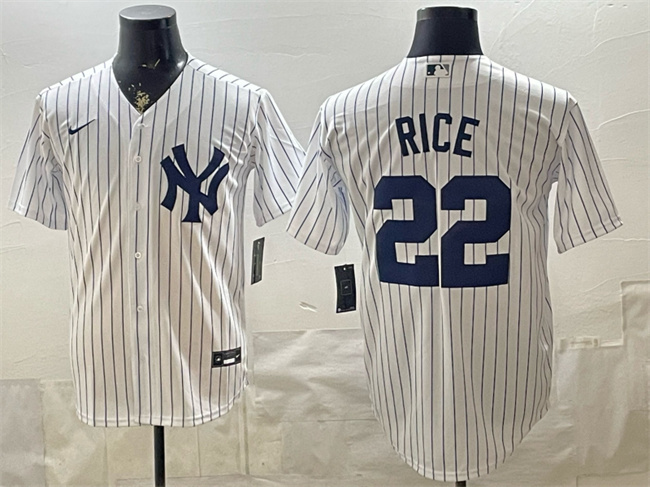 New York Yankees #22 Ben Rice White Home Stitched Baseball Jersey