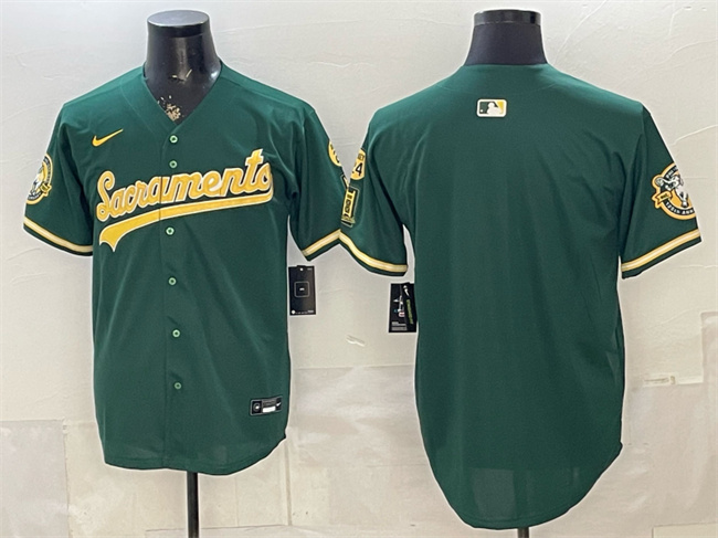 Oakland Athletics Blank 2026 Green Alternate Sacramento Celebrating 125 Years Vapor Limited Stitched Baseball Jersey