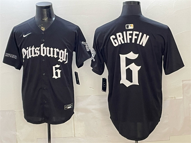Pittsburgh Pirates #6 Konnor Griffin Black 'Gothic Steel City Edition' Vapor Limited Stitched Baseball Jersey