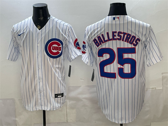 Chicago Cubs #25 Mois??s Ballesteros White Cool Base Stitched Baseball Jersey Chicago Cubs #25 Mois??s Ballesteros White Cool Base Stitched Baseball Jersey