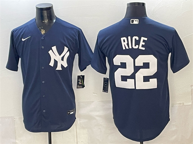New York Yankees #22 Ben Rice Navy Stitched Baseball Jersey