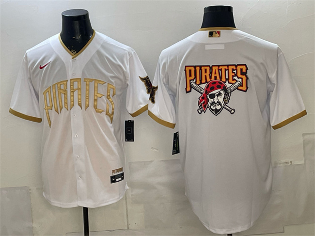Pittsburgh Pirates Team Big Logo White 2026 City Connect Stadium Stitched Baseball Jersey