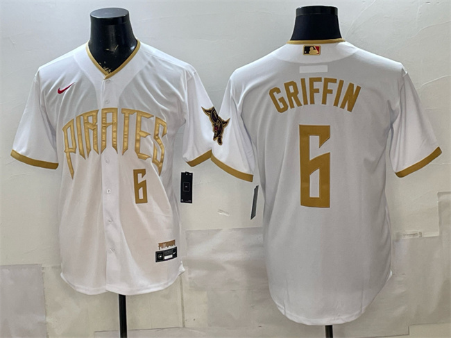 Pittsburgh Pirates #6 Konnor Griffin White 2026 City Connect Stadium Stitched Baseball Jersey
