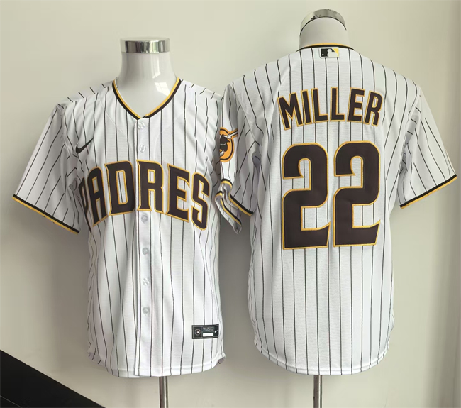 San Diego Padres #22 Mason Miller White Cool Base Stitched Baseball Jersey