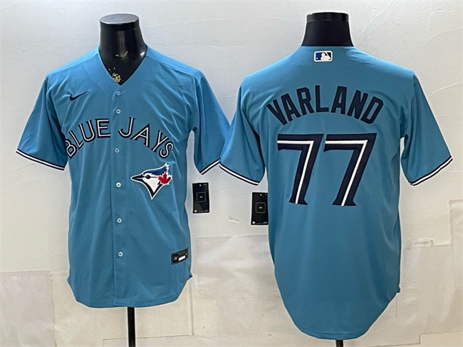 Toronto Blue Jays #77 Louis Varland Blue Stitched Baseball Jersey