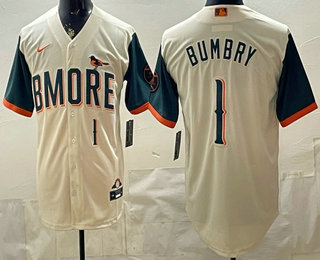 Baltimore Orioles #1 Al Bumbry Cream 2026 City Connect Stadium Jersey