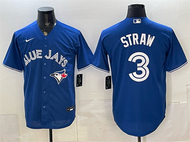 Toronto Blue Jays #3 Myles Straw Royal Stitched Baseball Jersey