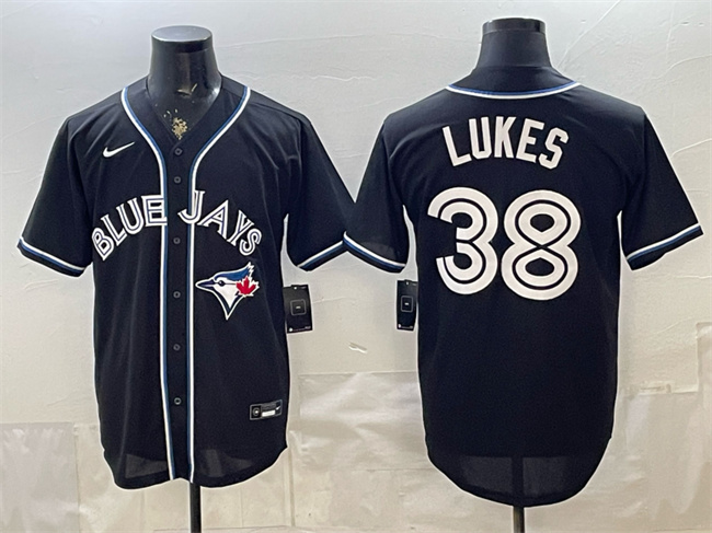 Toronto Blue Jays #38 Nathan Lukes 2026 Fashion Replica Black Out Stitched Baseball Jersey