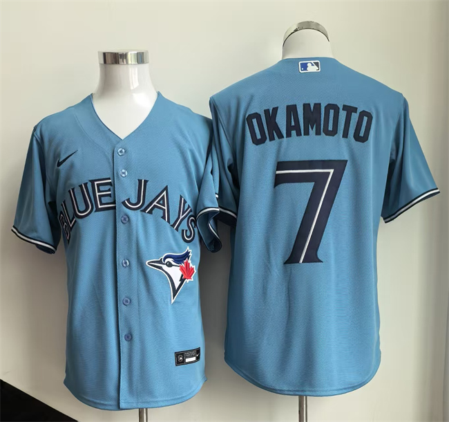 Toronto Blue Jays #7 Kazuma Okamoto Blue Limited Stitched Baseball Jersey