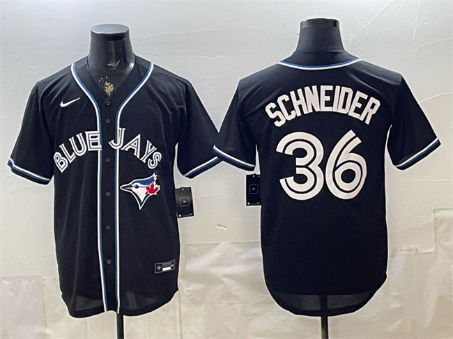 Toronto Blue Jays #36 Davis Schneider 2026 Fashion Replica Black Out Stitched Baseball Jersey