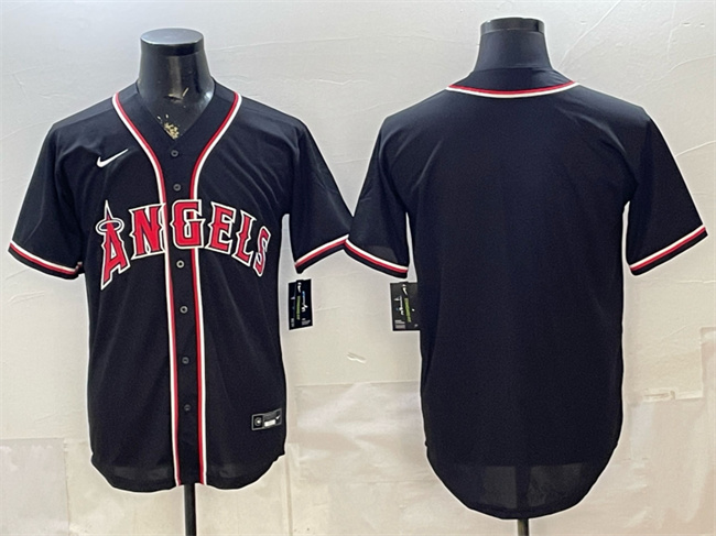 Los Angeles Angels Blank 2026 Fashion Replica Black Out Stitched Baseball Jersey