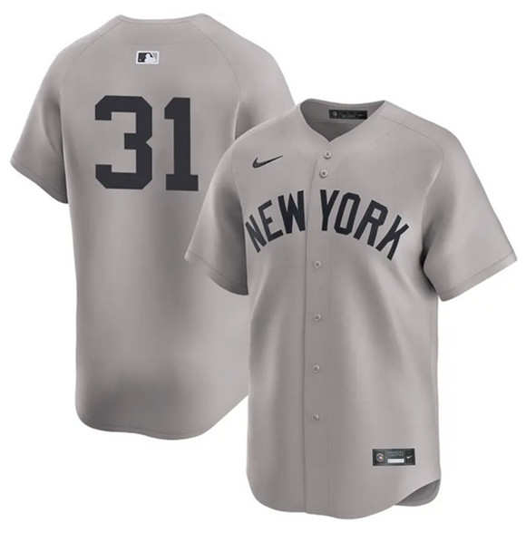 New York Yankees #31 Cam Schlittler Gray 2026 Road Limited Stitched Baseball Jersey