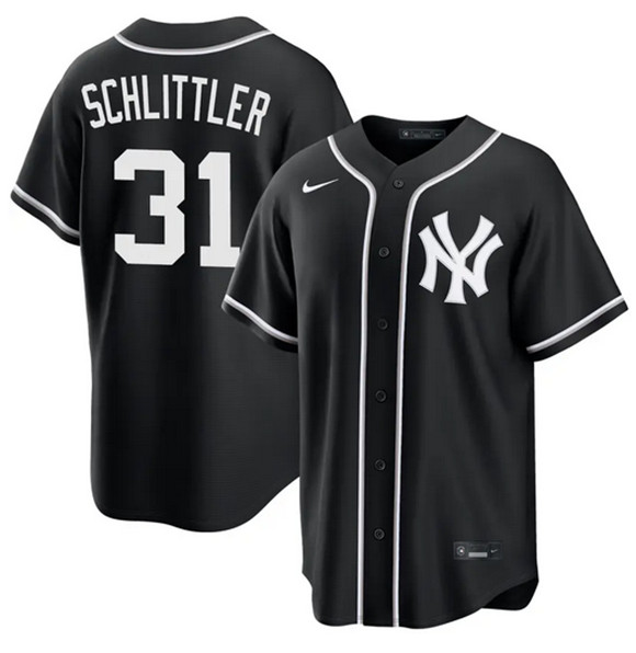 New York Yankees #31 Cam Schlittler 2026 Fashion Replica Black Out Stitched Baseball Jersey