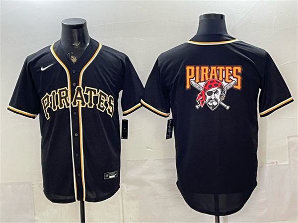 Pittsburgh Pirates Team Big Logo 2026 Fashion Black Out Stitched Baseball Jersey