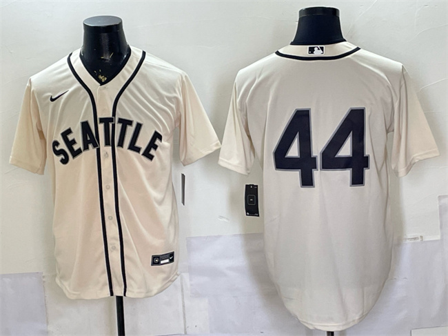 Seattle Mariners #44 Julio Rodr??guez Cream Alternate Stitched Baseball Jersey Seattle Mariners #44 Julio Rodr??guez Cream Alternate Stitched Baseball Jersey
