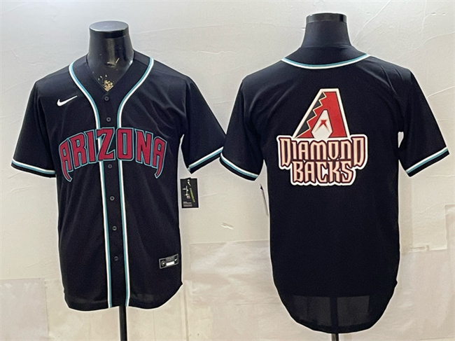 Arizona Diamondbacks Team Big Logo 2026 Fashion Replica Black Out Stitched Baseball Jersey