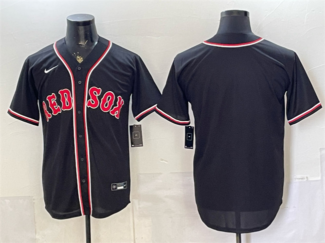 Boston Red Sox Blank 2026 Fashion Replica Black Out Stitched Baseball Jersey