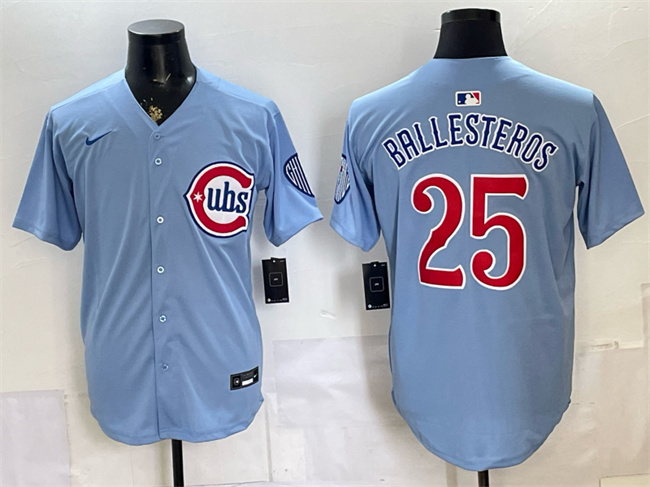 Chicago Cubs #25 Moises Ballesteros Blue 2026 2nd Alternate Limited Stitched Baseball Jersey Chicago Cubs #25 Moises Ballesteros Blue 2026 2nd Alternate Limited Stitched Baseball Jersey