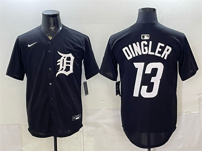 Detroit Tigers #13 Dillon Dingler Black Limited Stitched Baseball Jersey