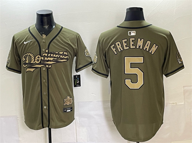 Los Angeles Dodgers #5 Freddie Freeman Olive 2026 Armed Forces Day Stitched Baseball Jersey Los Angeles Dodgers #5 Freddie Freeman Olive 2026 Armed Forces Day Stitched Baseball Jersey