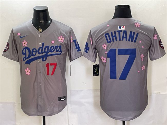 Los Angeles Dodgers #17 Shohei Ohtani Grey 2025 Tokyo Series Limited Stitched Baseball Jersey Los Angeles Dodgers #17 Shohei Ohtani Grey 2025 Tokyo Series Limited Stitched Baseball Jersey