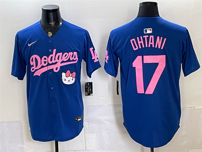 Los Angeles Dodgers #17 Shohei Ohtani Royal 2025 Hello Kitty Vapor Limited Stitched Baseball Jersey
