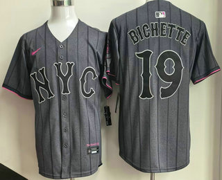 New York Mets #19 Bo Bichette Gray City Connect Limited Jersey