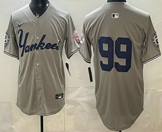 New York Yankees #99 Aaron Judge Grey Without Name Limited Jersey
