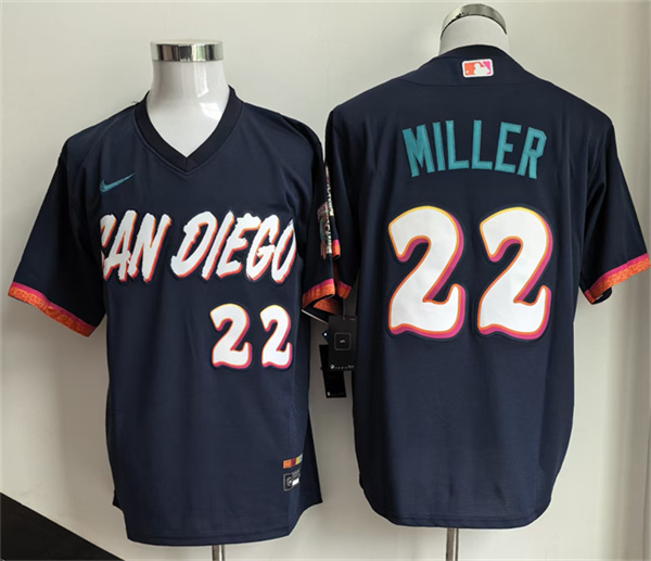 San Diego Padres #22 Mason Miller Obsidian 2026 City Connect Stadium Stitched Baseball Jersey