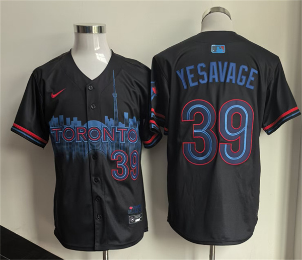 Toronto Blue Jays #39 Trey Yesavage Navy 2024 City Connect Limited Stitched Baseball Jersey